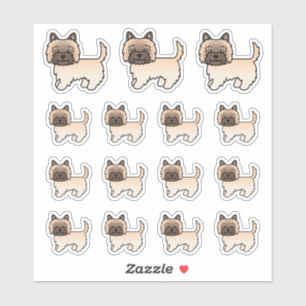 Süße Cartoon-Hunde der Wheaten Cairn Terrier-Rasse Aufkleber