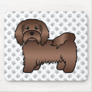 Süße Cartoon-Hunde-Illustration eines Chocolate Ha Mousepad