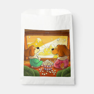 Süße Cartoon-Hunde Popcorn und Film Geschenktütchen