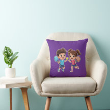 Süße Cartoon Jungen und Mädchen spielen Padel Tenn