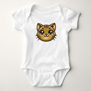 Süße Cartoon-Katze Baby Strampler