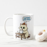Süße Cartoon-Katze Kaffee-Liebhaber-Tasse