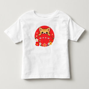 Süße Cartoon-Katze mit hellen Farben Kleinkind T-shirt