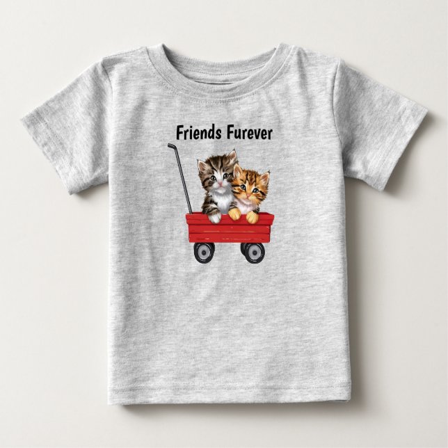 Süße Cartoon-Katzen-T-Shirt für Kleinkinder Baby T-shirt (Vorderseite)