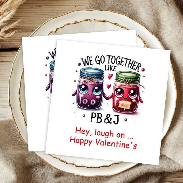 Süße Cartoon-Lebensmittel-Personalisierte Valentin Serviette (Cute Cartoon Food Custom Valentine Napkins

)