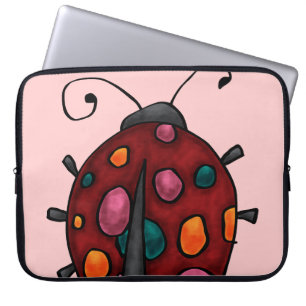 Süße Cartoon-Marienkäfer Laptopschutzhülle