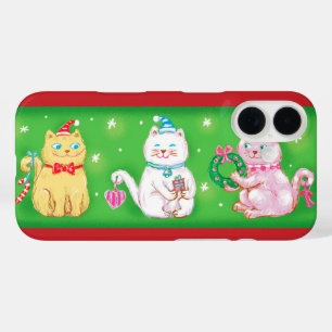 Süße Cartoon-Miezekatzen-Weihnachten in Weihnachts iPhone 16 Hülle