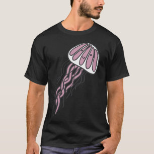Süße Cartoon-Rosa Qualle T-Shirt