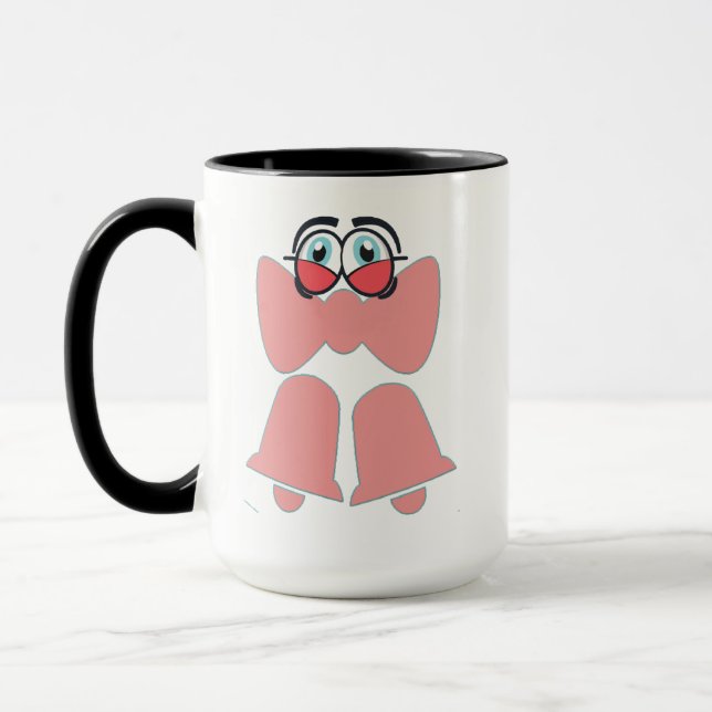 Süße Cartoon-Rosa-Schleife Tasse (Links)