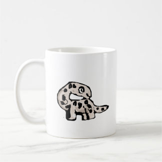 Süße Cartoon-Saurier-Weißkeramik-Kaffeetasse Kaffeetasse