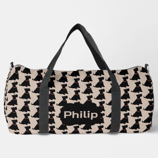 Süße Cartoon Scottish Terriers Duffle Bag (Vorderseite)