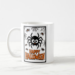 Süße Cartoon-Spinne Frohes Halloween Kaffeetasse