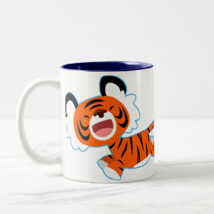 Süße Cartoon-Tiger Beim Laufen Tasse