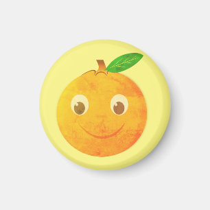 Süße Cartoon-Vintage-Orangen-Zeichnung Magnet