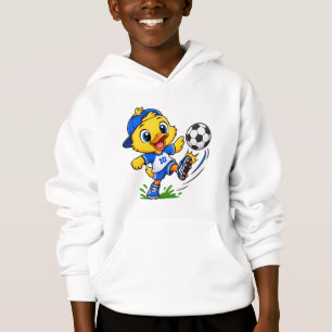 Süße Cartoon-Vogel spielt Fußball Kinder Sport H Hoodie
