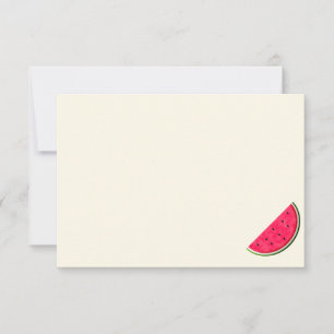 Süße Cartoon-Wassermelone Blank Creme-Beige Mitteilungskarte