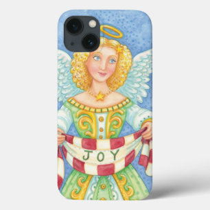Süße Cartoon-Weihnachts-Engel-Heiligenschein mit F iPhone 13 Hülle