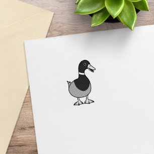 Süße Cartoon-Wilde Stockente Gummistempel