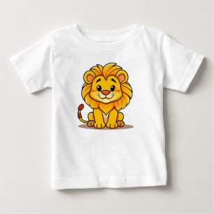 Süße, cartoonartige Illustration eines Löwen Baby T-shirt