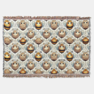 Süße, cartoonhafte Biene Decke