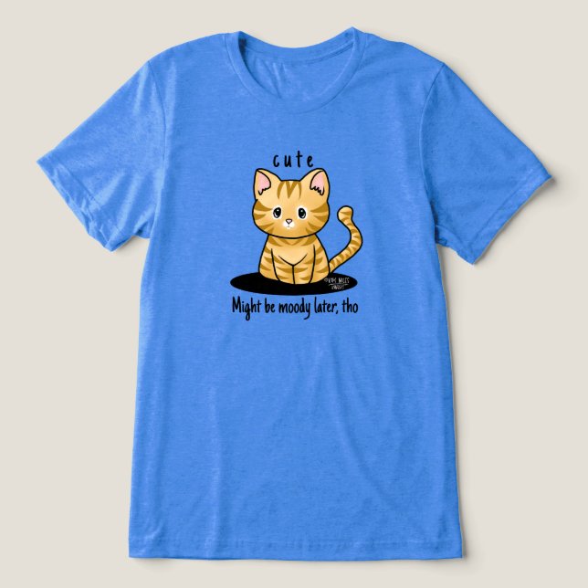 Süsse Cat Tabby Tri-Blend Shirt (Design Vorderseite)
