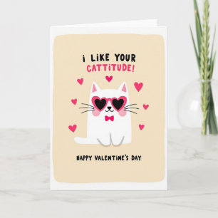 Süße Cattitude Valentinskarte Karte