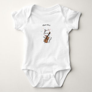 Süße Cellokatze Musikerin  Baby Strampler