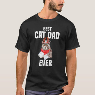 Süße Chartreux-Katze mit Rentierkostüm Beste Katze T-Shirt