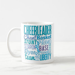 Süße Cheerleaderin Blaue Cheer Moves Cheerleading Kaffeetasse
