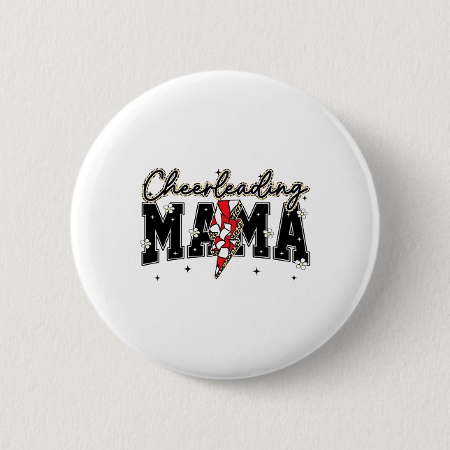 Süße Cheerleading-Mama-Blitz-Game-Day-Saison S Button (Vorderseite)