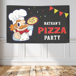 Süße Chef Kids Pizza Geburtstagsfeier Banner