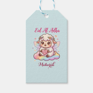 Süße Chibi-Fee-Schaf-Regenbogen-Eid-Adha-Mubarak Geschenkanhänger