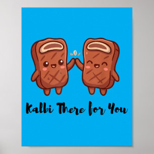 Süße Chibi Korean Bbq Kalbi Da Für Euch Freunde Poster