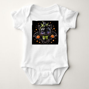 Süße Chibi Kristall Fledermaus Hexe Halloween Baby Strampler