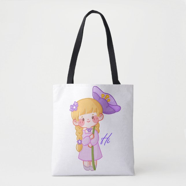 Süße Chibi-Mädchen-Regenschirm-Tasche  (Vorderseite)