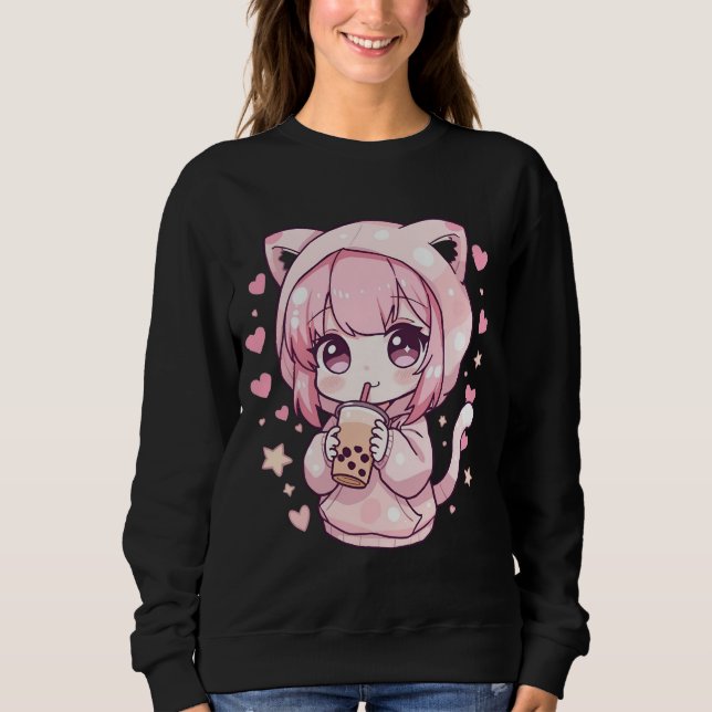 Süße Chibi Stimmung Sweatshirt (Vorderseite)