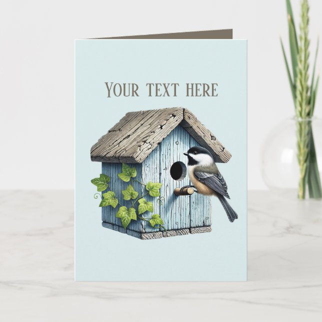 Süße Chickadee-Vogelliebhaber  Karte (Vorderseite)