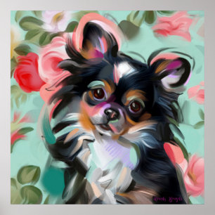 'Süße' Chihuahua-Hunde-Kunstposter Poster
