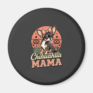 Süße Chihuahua-Mama-Schleife-Hundemama Magnet