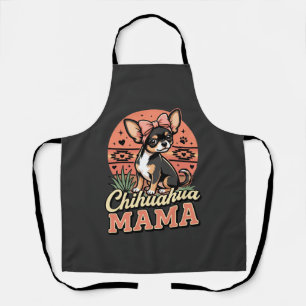 Süße Chihuahua-Mama-Schleife-Hundemama Schürze