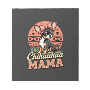 Süße Chihuahua-Mama-Schleife-Hundemutter Notizblock