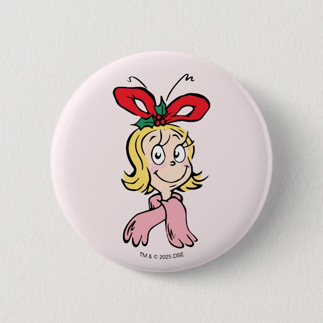 Süße Cindy Lou Who Porträt Button (Vorderseite)