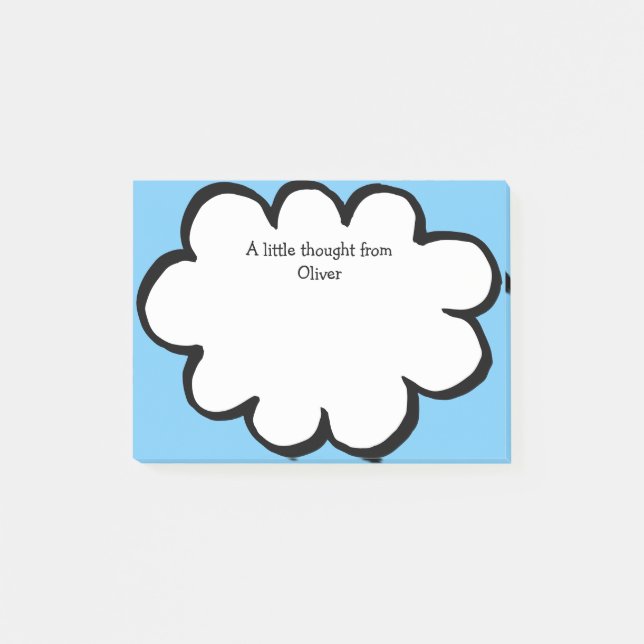Süße Cloud-Personalisierte Namensnachricht Post-it Klebezettel (Vorderseite)