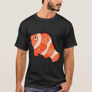 Süße Clownfisch-Wasserfarben-Illustration T-Shirt