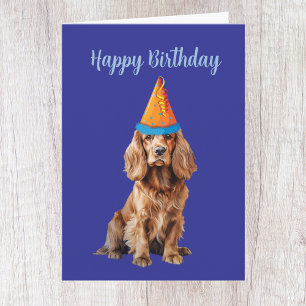Süße Cocker Spaniel Hundeliebhaber Geburtstagskart Karte