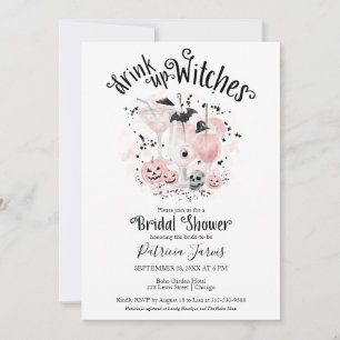 Süße Cocktail-Halloween-Einladungen zur Brautparty