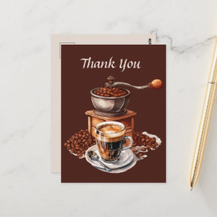 Süße Coffeeshop Danke oder Händler Postkarte