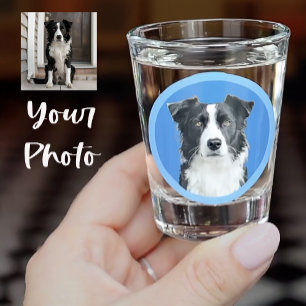 Süße Collie-Hundemutter Haustierliebhaber Foto Bla Schnapsglas