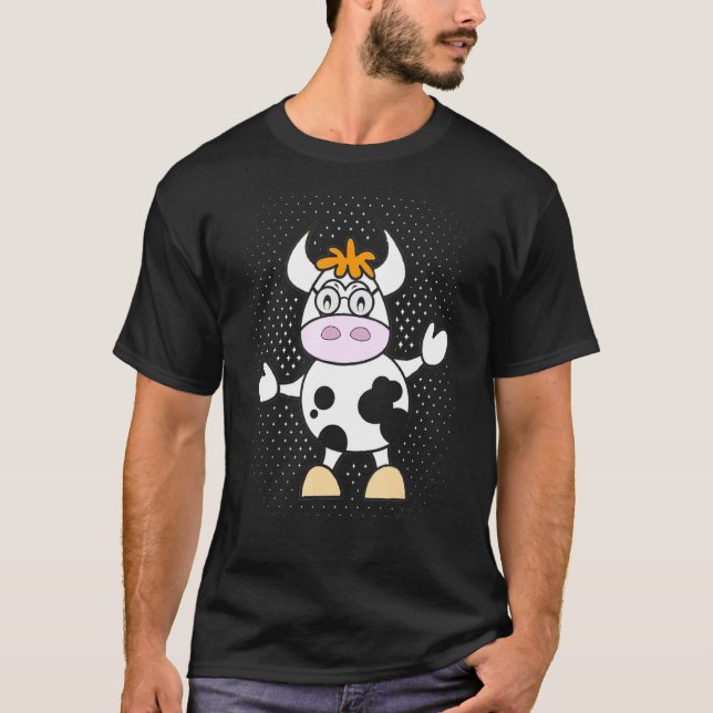 Süße Comic-Kuh Kuh T-Shirt (Vorderseite)