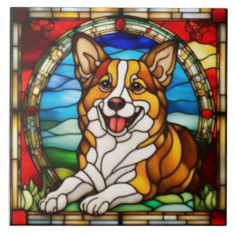 Süße Corgi-Dekorationskeramikfliese Fliese